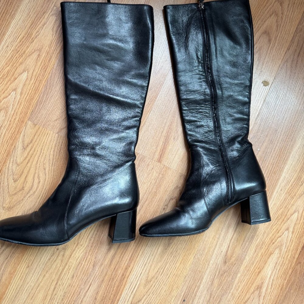 Prada Boots - Black, calf-height, 2in block heel